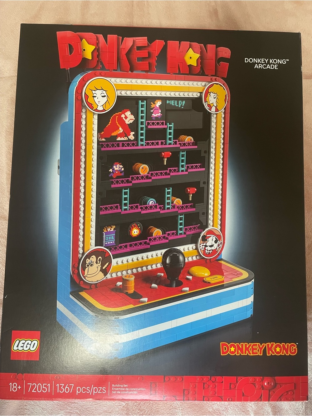 LEGO Donkey Kong Arcade Building Set - Red/Blue/Black
